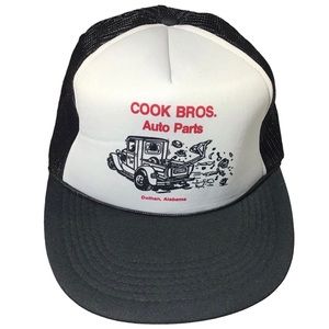 Baseball Cap Cook Bros Auto Parts Dothan Alabama Mesh Snap Back Black